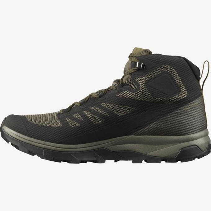 Tenis Senderismo Salomon OUTLINE MID GTX Hombre Negros | MX-308XRQT