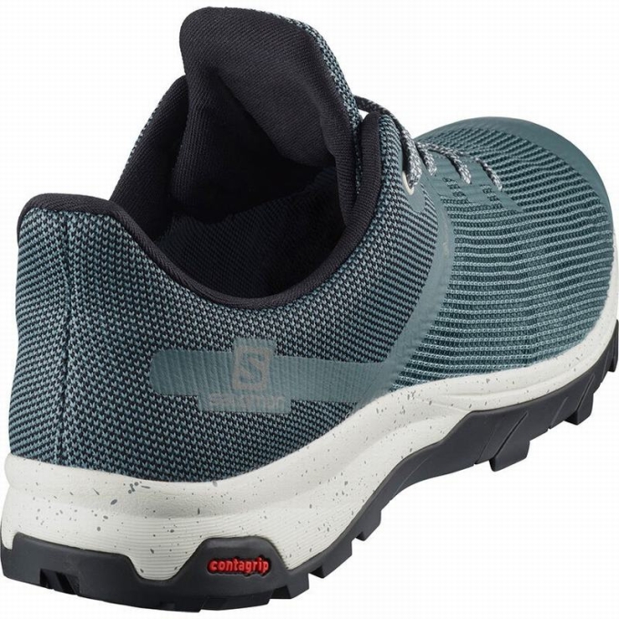 Tenis Senderismo Salomon OUTLINE PRISM GORE-TEX Hombre Azules Oscuro Negros | MX-039AXMZ