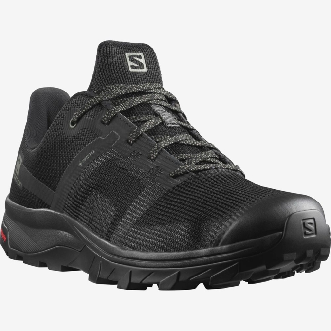 Tenis Senderismo Salomon OUTLINE PRISM GORE-TEX Hombre Negros | MX-192GUZI