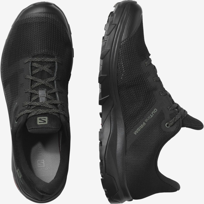 Tenis Senderismo Salomon OUTLINE PRISM GORE-TEX Hombre Negros | MX-192GUZI