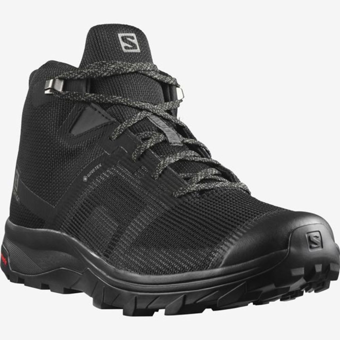 Tenis Senderismo Salomon OUTLINE PRISM MID GTX Hombre Negros | MX-472XQMP