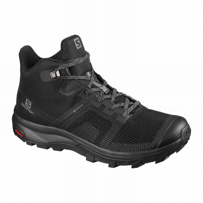 Tenis Senderismo Salomon OUTLINE PRISM MID GORE-TEX Mujer Negros | MX-503CXNI