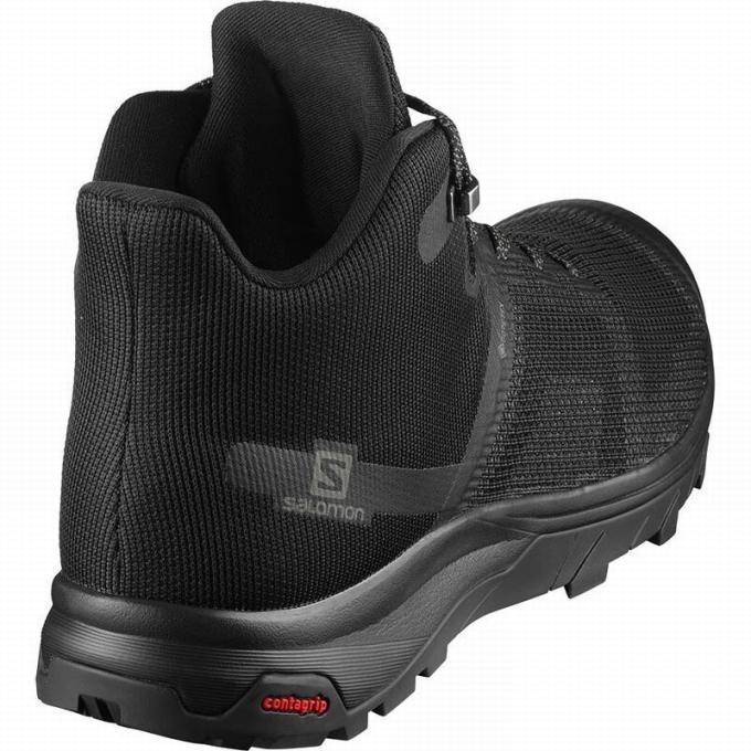 Tenis Senderismo Salomon OUTLINE PRISM MID GORE-TEX Hombre Negros | MX-968XLDU