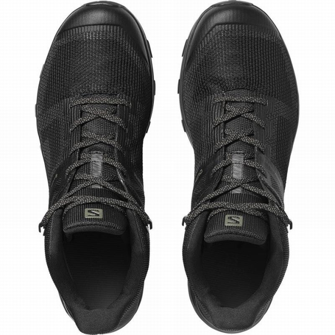 Tenis Senderismo Salomon OUTLINE PRISM MID GORE-TEX Hombre Negros | MX-968XLDU