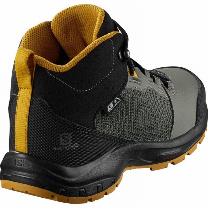 Tenis Senderismo Salomon OUTWARD CLIMASALOMON WATERPROOF Niños Grises Negros | MX-569RFUW