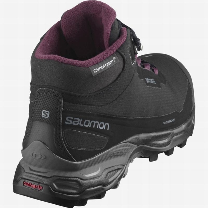 Tenis Senderismo Salomon SHELTER SPIKES CLIMASALOMON WATERPROOF Mujer Negros | MX-812XZKN