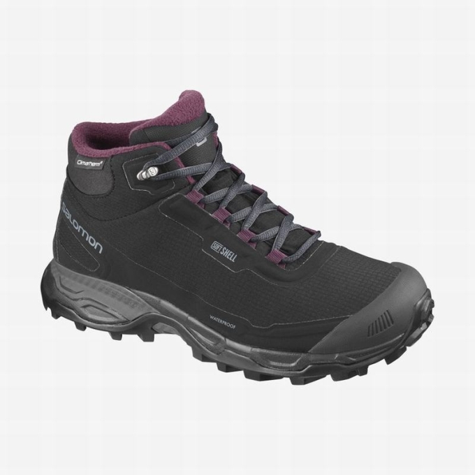 Tenis Senderismo Salomon SHELTER SPIKES CLIMASALOMON WATERPROOF Mujer Negros | MX-812XZKN