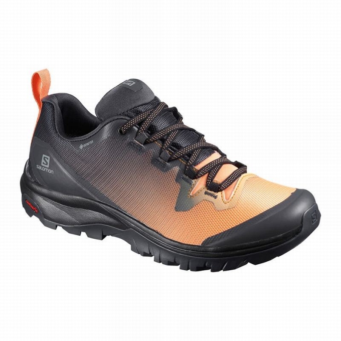 Tenis Senderismo Salomon VAYA GORE-TEX Mujer Negros Naranjas | MX-623OLAR