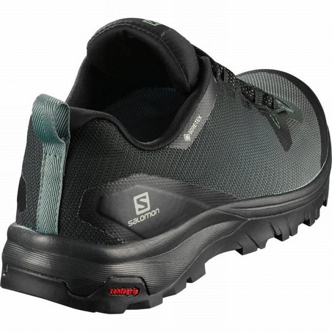 Tenis Senderismo Salomon VAYA GORE-TEX Mujer Negros Verdes | MX-872ISXJ