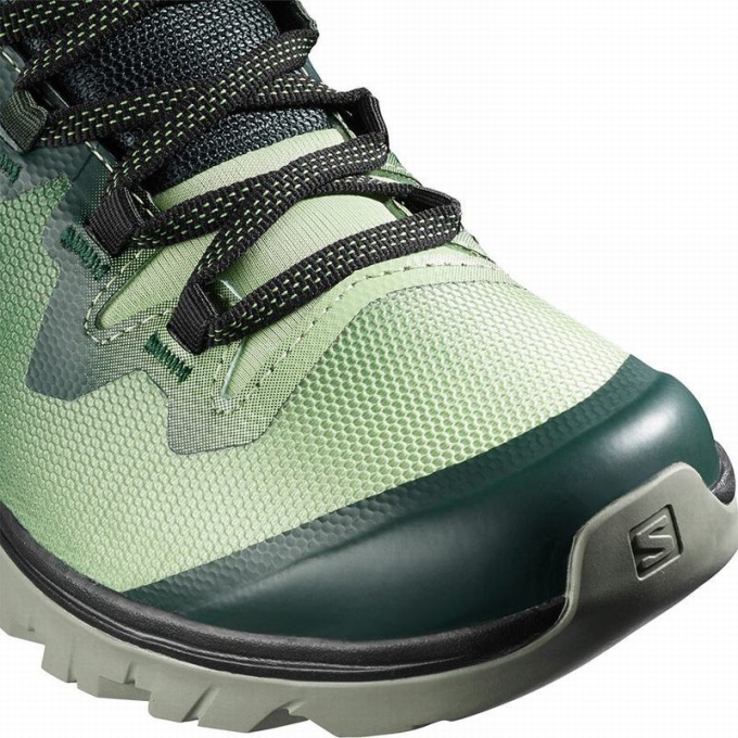 Tenis Senderismo Salomon VAYA MID GORE-TEX Mujer Verdes Grises | MX-492TRFK