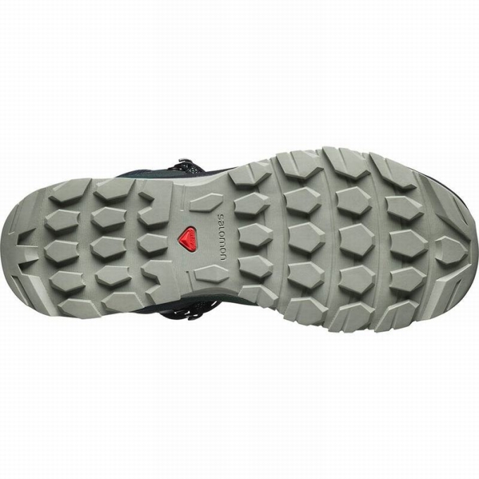 Tenis Senderismo Salomon VAYA MID GORE-TEX Mujer Verdes Grises | MX-492TRFK