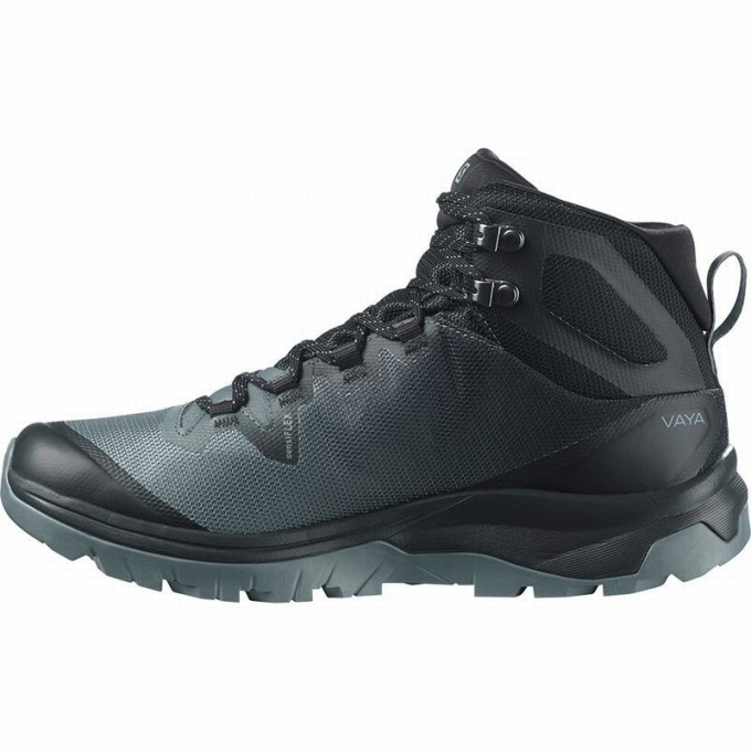 Tenis Senderismo Salomon VAYA MID GORE-TEX Mujer Azules Oscuro Negros | MX-531DXIH