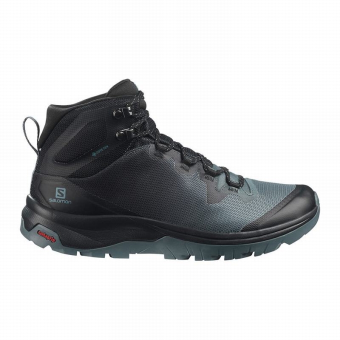 Tenis Senderismo Salomon VAYA MID GORE-TEX Mujer Azules Oscuro Negros | MX-531DXIH