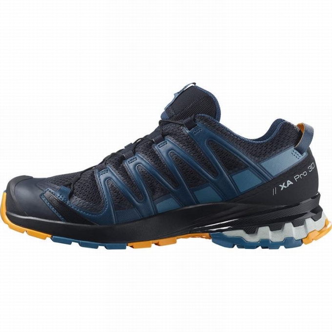 Tenis Senderismo Salomon XA PRO 3D V8 Hombre Azul Marino Azules | MX-489IMBF