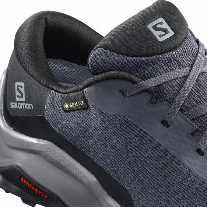 Tenis Senderismo Salomon X REVEAL GORE-TEX Mujer Azules Oscuro Negros | MX-784GHWP