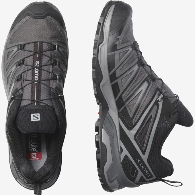 Tenis Senderismo Salomon X ULTRA 3 GORE-TEX Hombre Negros | MX-150YTBD