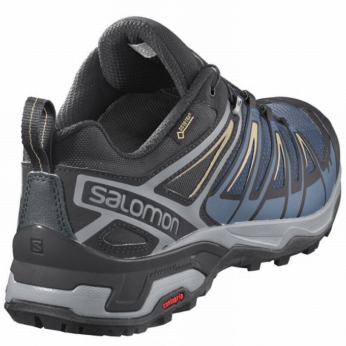 Tenis Senderismo Salomon X ULTRA 3 GORE-TEX Hombre Azul Marino Azules | MX-183BEGA