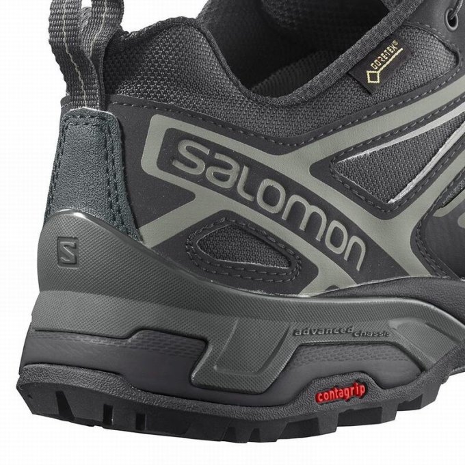 Tenis Senderismo Salomon X ULTRA 3 GORE-TEX Hombre Grises | MX-213JMFY