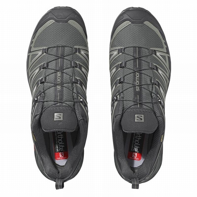 Tenis Senderismo Salomon X ULTRA 3 GORE-TEX Hombre Grises | MX-213JMFY