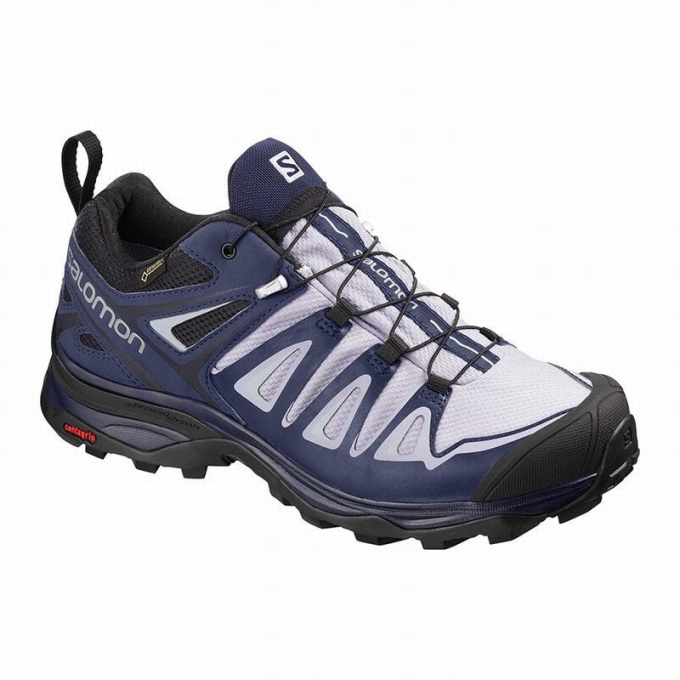 Tenis Senderismo Salomon X ULTRA 3 GORE-TEX Mujer Lavanda Azules | MX-354TONJ