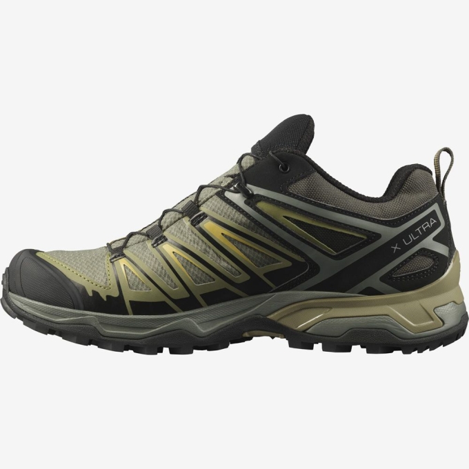 Tenis Senderismo Salomon X ULTRA 3 GORE-TEX Hombre Dorados | MX-740YRGA