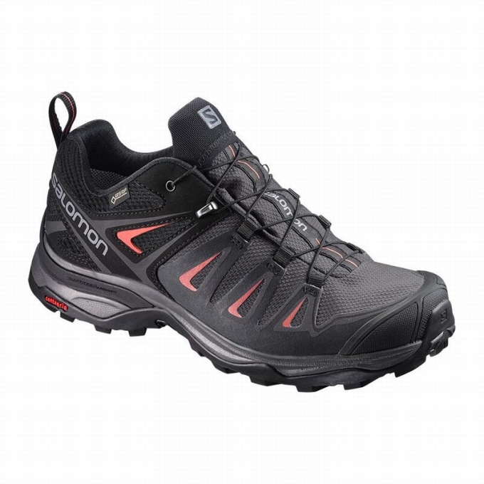 Tenis Senderismo Salomon X ULTRA 3 GORE-TEX Mujer Negros Rojos | MX-842SZXT