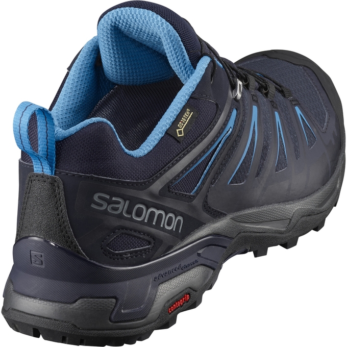 Tenis Senderismo Salomon X ULTRA 3 GTX Hombre Verde Oliva Negros | MX-509OLFT