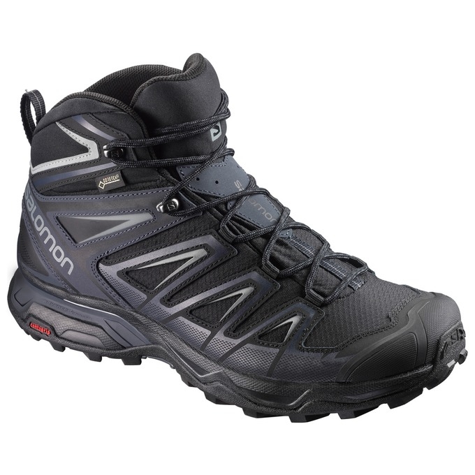 Tenis Senderismo Salomon X ULTRA 3 MID GTX Hombre Negros | MX-170XYUL