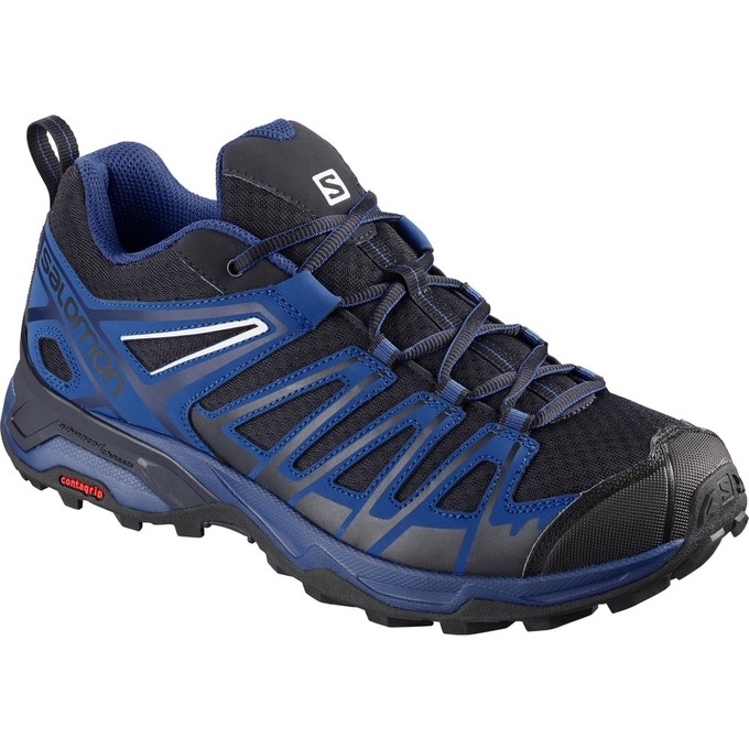 Tenis Senderismo Salomon X ULTRA 3 PRIME Hombre Azules Negros | MX-034UEAW