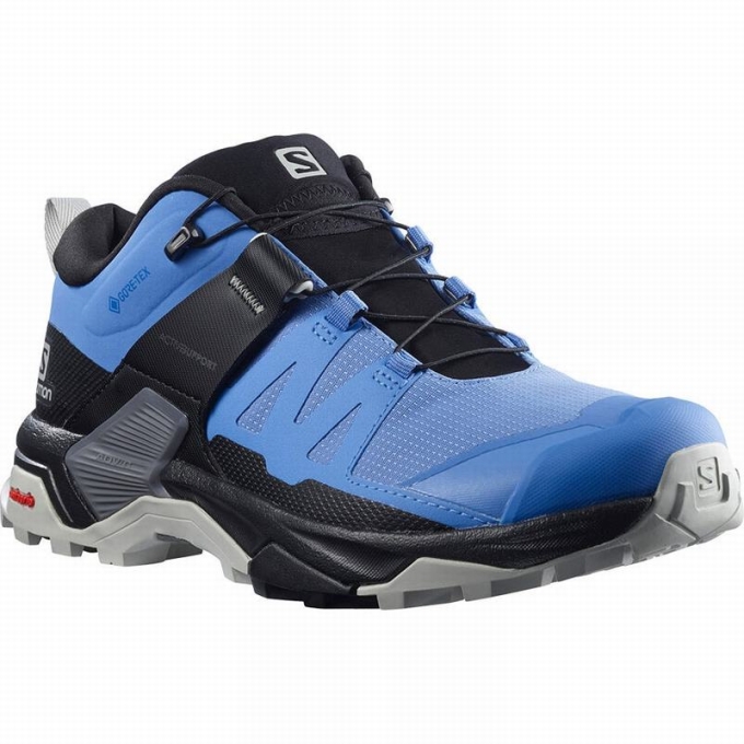 Tenis Senderismo Salomon X ULTRA 4 GORE-TEX Mujer Azules Negros | MX-423KEYC