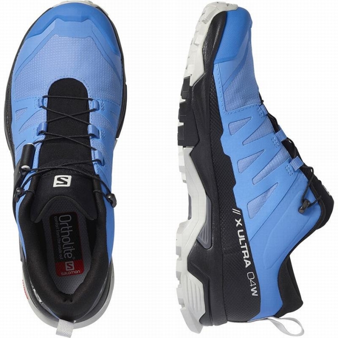 Tenis Senderismo Salomon X ULTRA 4 GORE-TEX Mujer Azules Negros | MX-423KEYC