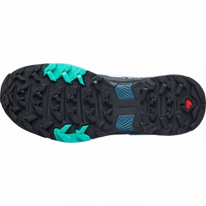 Tenis Senderismo Salomon X ULTRA 4 GORE-TEX Mujer Grises Verde Menta | MX-657QHMG