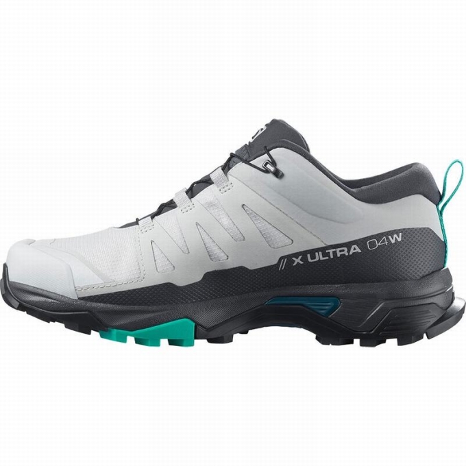 Tenis Senderismo Salomon X ULTRA 4 GORE-TEX Mujer Grises Verde Menta | MX-657QHMG