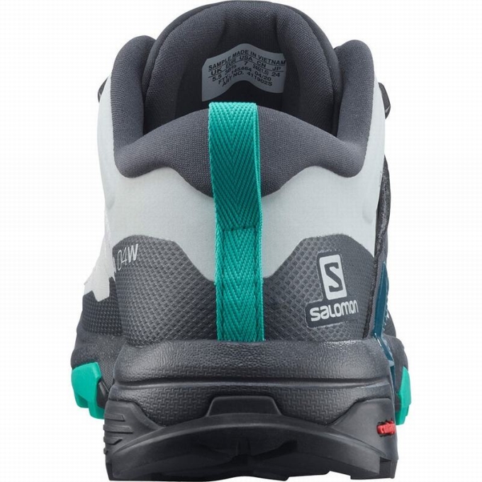 Tenis Senderismo Salomon X ULTRA 4 GORE-TEX Mujer Grises Verde Menta | MX-657QHMG