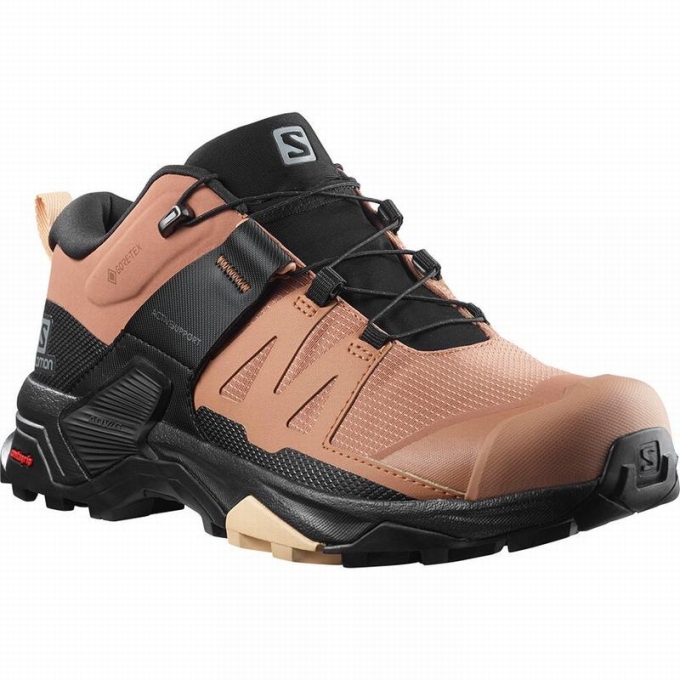 Tenis Senderismo Salomon X ULTRA 4 GORE-TEX Mujer Negros Creme | MX-950ZQBK