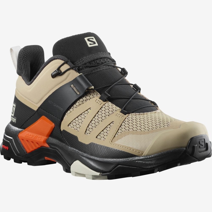 Tenis Senderismo Salomon X ULTRA 4 Hombre Beige | MX-295WOXA