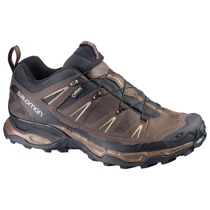 Tenis Senderismo Salomon X ULTRA LTR GTX Hombre Marrom Negros | MX-394PRCN