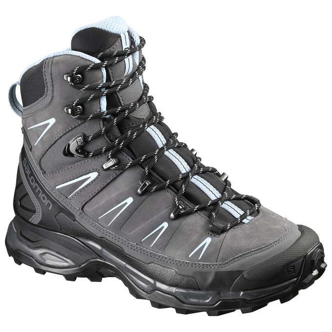 Tenis Senderismo Salomon X ULTRA TREK GTX W Mujer Negros Grises | MX-053FBED