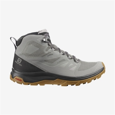 Botas Montaña Salomon OUTLINE MID GORE-TE Hombre Grises | MX-379GEYX