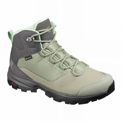 Botas Montaña Salomon OUTWARD GORE-TEX Mujer Verdes Grises | MX-317UQNO