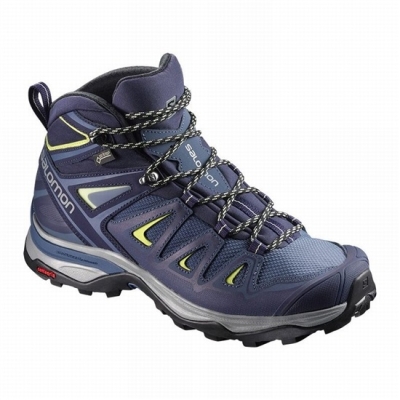 Botas Montaña Salomon X ULTRA 3 MID GORE-TEX Mujer Azules | MX-486VOLI