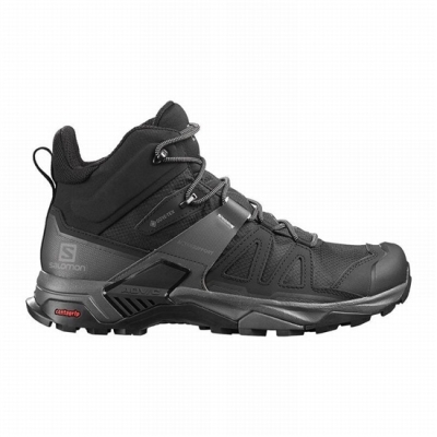 Botas Montaña Salomon X ULTRA 4 MID GORE-TEX Hombre Negros Azules | MX-761QYMR