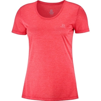 Camiseta Salomon AGILE SS W Mujer Orangered | MX-621BZUA