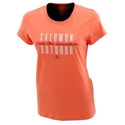 Camiseta Salomon BEEN THERE SS W Corta Sleeve Mujer Coral | MX-753NWEP