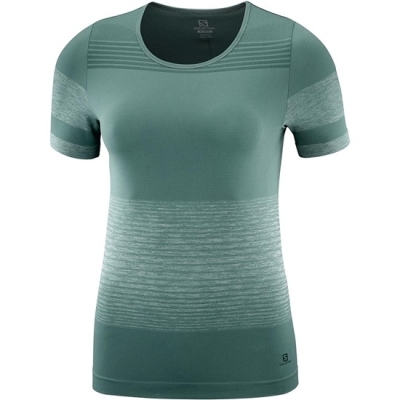 Camiseta Salomon ELEVATE MOVE'ON W Mujer Verdes | MX-893ZLHG