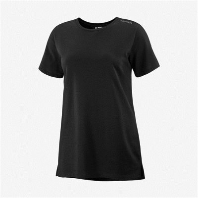 Camiseta Salomon OUTLIFE LAYERING W Corta Sleeve Mujer Negros | MX-263BOUI