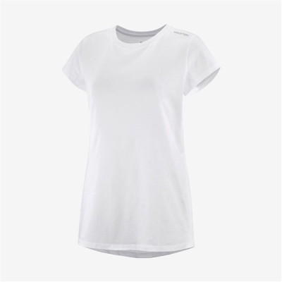 Camiseta Salomon OUTLIFE SCOOP HEM W Corta Sleeve Mujer Blancos | MX-843ZKFL