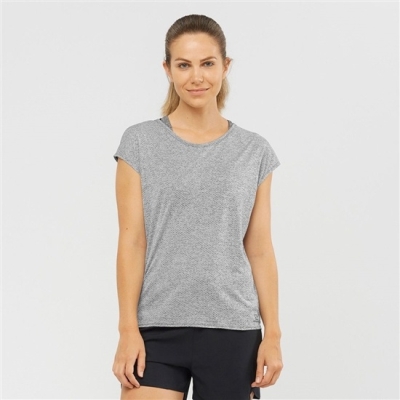 Camiseta Salomon XA SLEEVE TECH W Corta Sleeve Mujer Grises | MX-254VKGQ