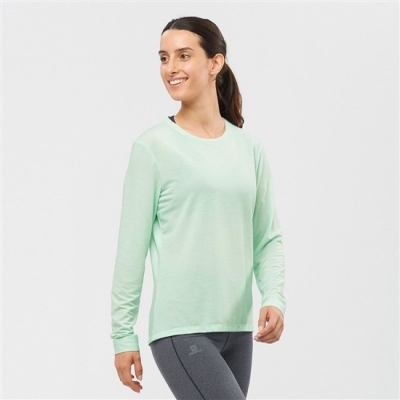 Capas Intermedias Salomon ESSENTIAL LONG SLEEVE Mujer Negros | MX-942DGAU