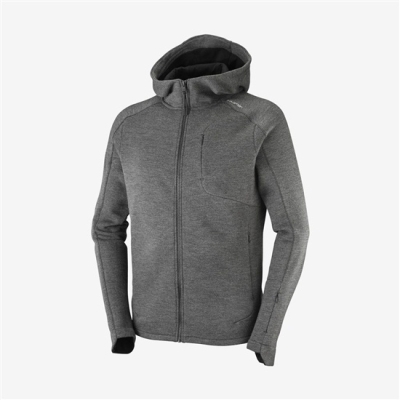 Capas Intermedias Salomon OUTLIFE TECH LS FZ MID HOODIE M Hombre Grises | MX-981QAXZ